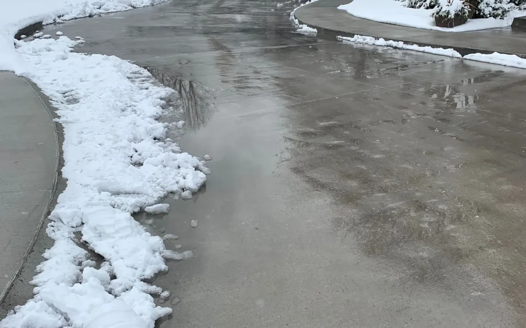 Melted Driveway with functioning snow melt system