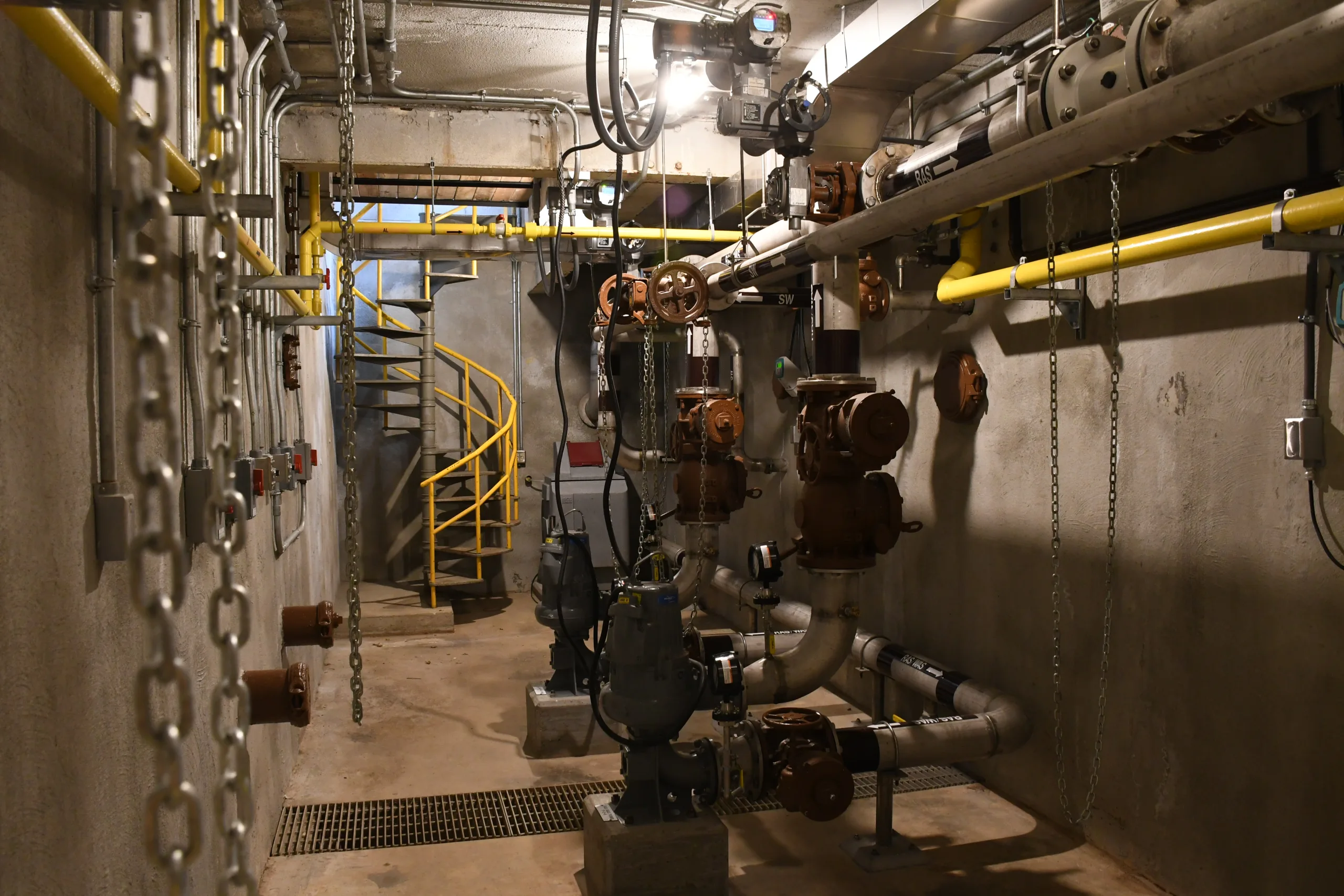 Pump Room at Wastewater Treatment Plant
